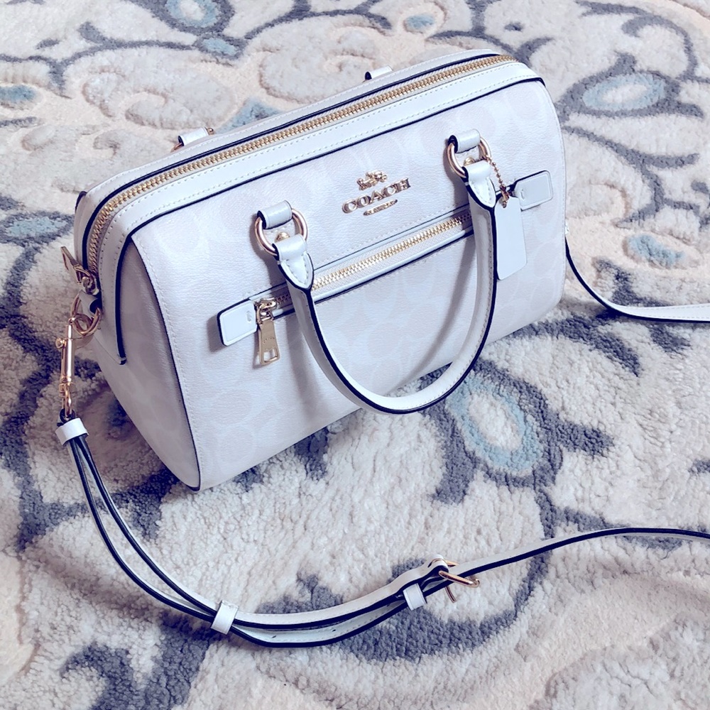 NWT white coach signature Ramon purse